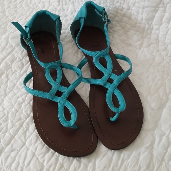 Old Navy turquoise sandals - Picture 1 of 6
